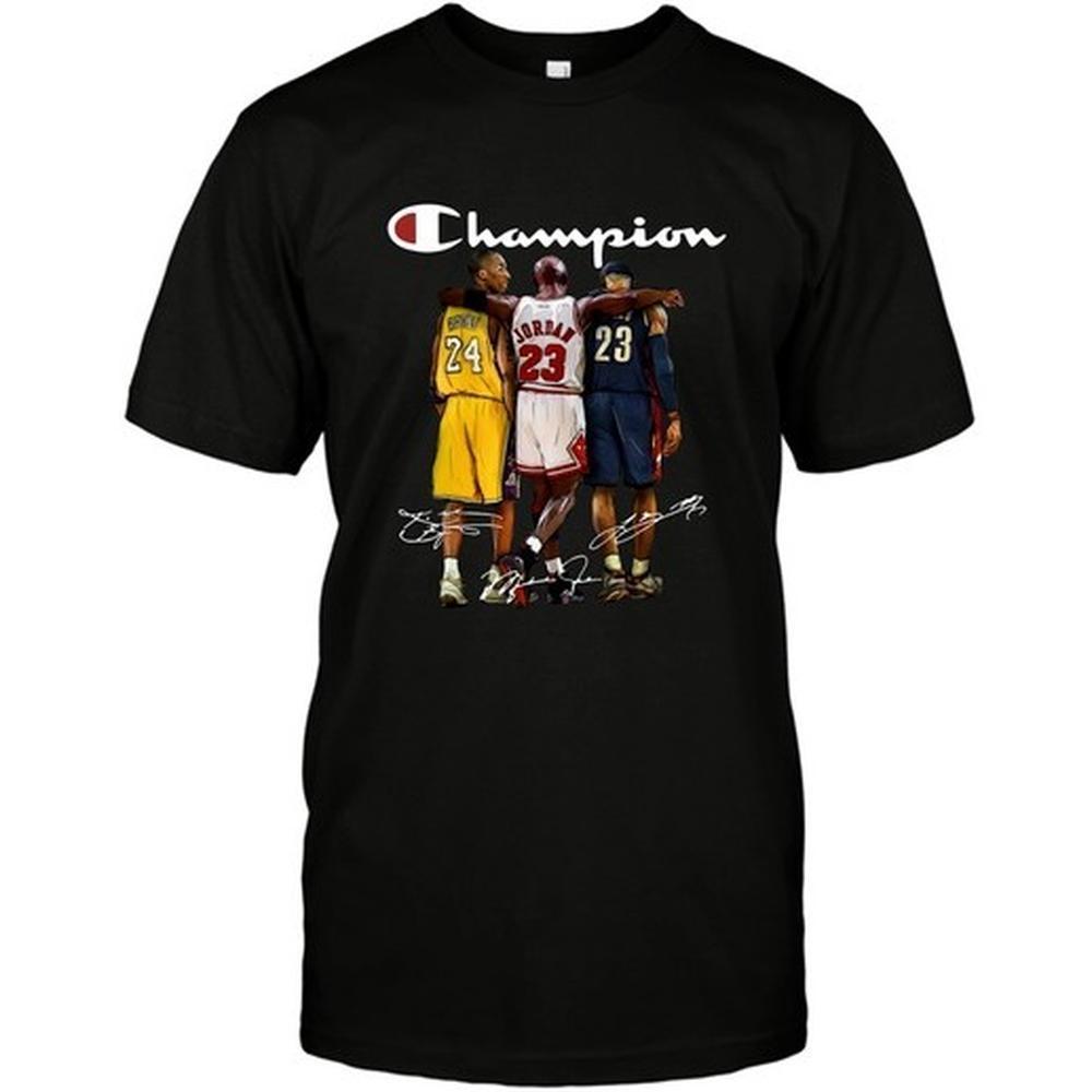 Kobe Bryant Michael Jordan And Lebron James Champion T-Shirt
